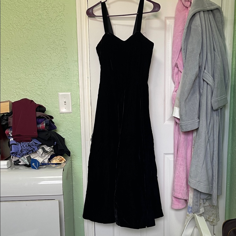 Patra Black Velvet Maxi Dress